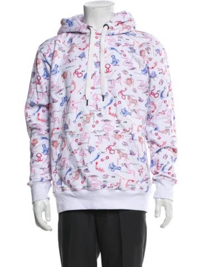 Pre-owned Marcell Von Berlin Graphic Print Crew Neck Hoodie W/ Tags In White