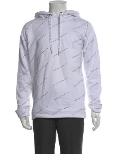 Pre-owned Marcell Von Berlin Graphic Print Crew Neck Hoodie In White