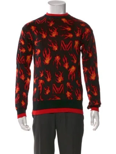 Pre-owned Marcell Von Berlin Graphic Print Crew Neck Pullover W/ Tags In Black