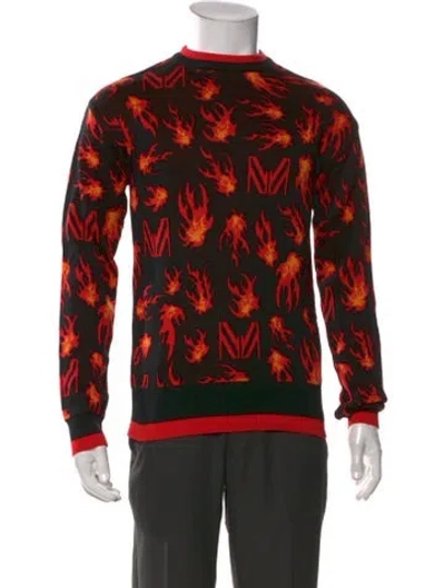 Pre-owned Marcell Von Berlin Graphic Print Crew Neck Pullover W/ Tags In Black