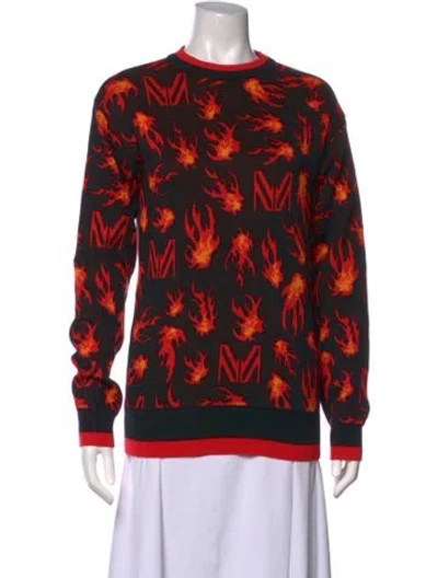 Pre-owned Marcell Von Berlin Graphic Print Crew Neck Sweater W/ Tags In Black