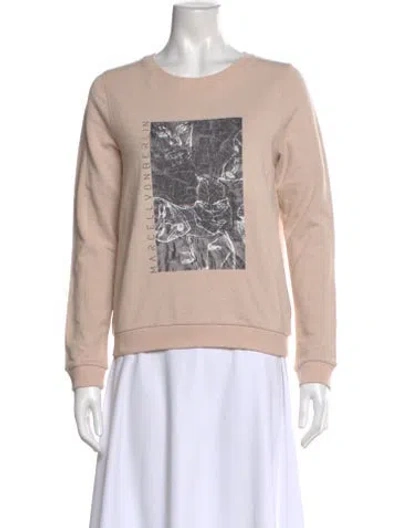 Pre-owned Marcell Von Berlin Graphic Print Crew Neck Sweatshirt In Neutral