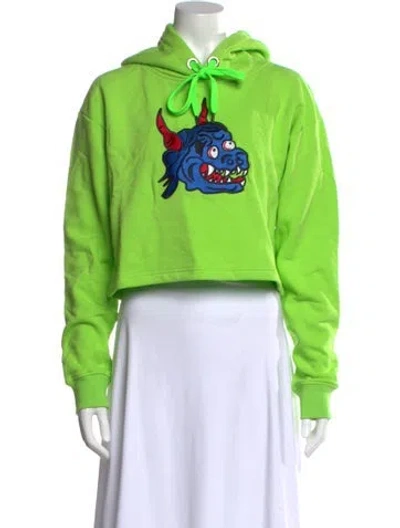 Pre-owned Marcell Von Berlin Graphic Print Crew Neck Sweatshirt W/ Tags In Green