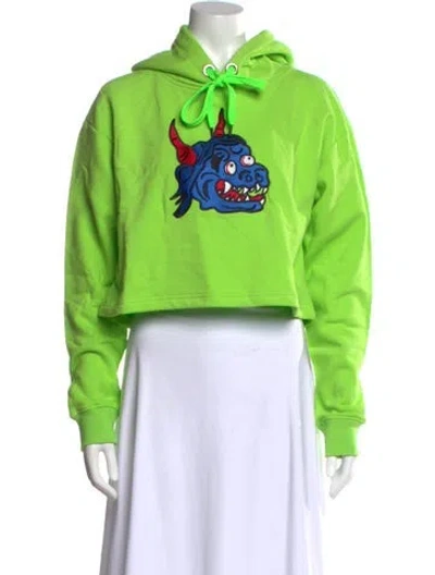 Pre-owned Marcell Von Berlin Graphic Print Crew Neck Sweatshirt W/ Tags In Green