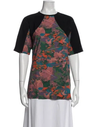 Pre-owned Marcell Von Berlin Graphic Print Crew Neck Top W/ Tags In Blue