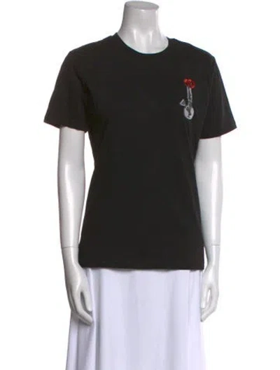 Pre-owned Marcell Von Berlin Graphic Print Crew Neck T-shirt In Black