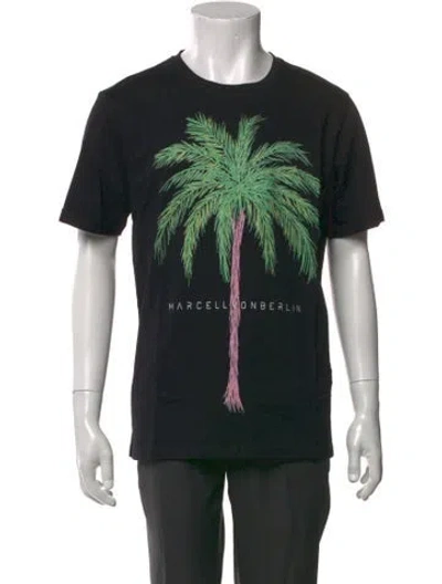 Pre-owned Marcell Von Berlin Graphic Print Crew Neck T-shirt In Black