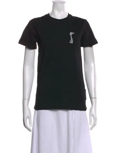 Pre-owned Marcell Von Berlin Graphic Print Crew Neck T-shirt In Black