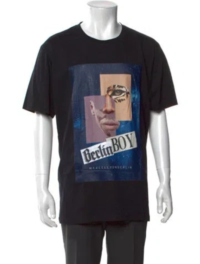 Pre-owned Marcell Von Berlin Graphic Print Crew Neck T-shirt In Black