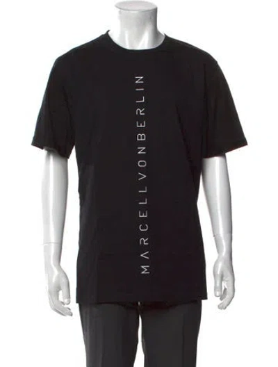 Pre-owned Marcell Von Berlin Graphic Print Crew Neck T-shirt In Black