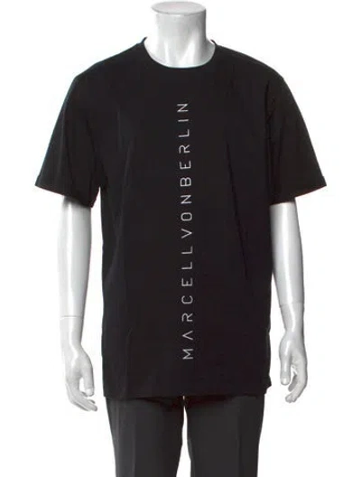 Pre-owned Marcell Von Berlin Graphic Print Crew Neck T-shirt In Black