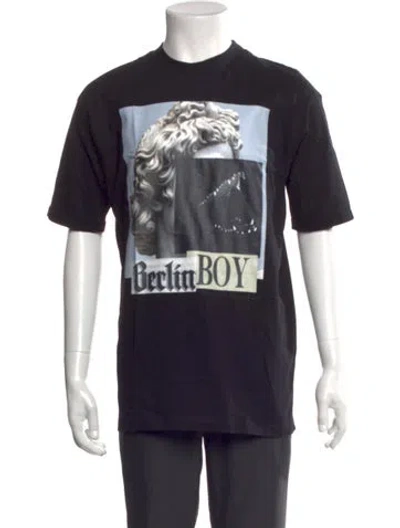 Pre-owned Marcell Von Berlin Graphic Print Crew Neck T-shirt In Black