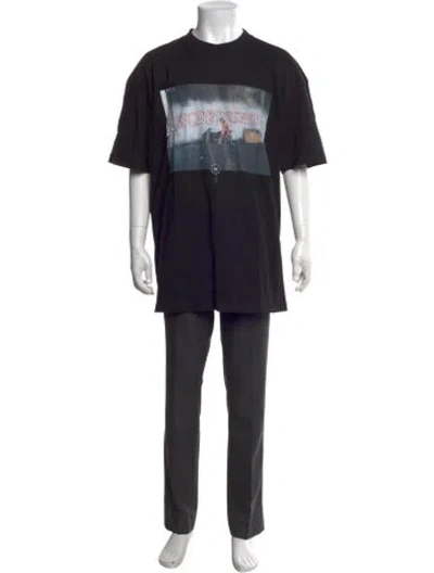 Pre-owned Marcell Von Berlin Graphic Print Crew Neck T-shirt In Black