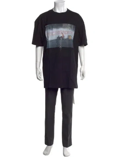 Pre-owned Marcell Von Berlin Graphic Print Crew Neck T-shirt In Black