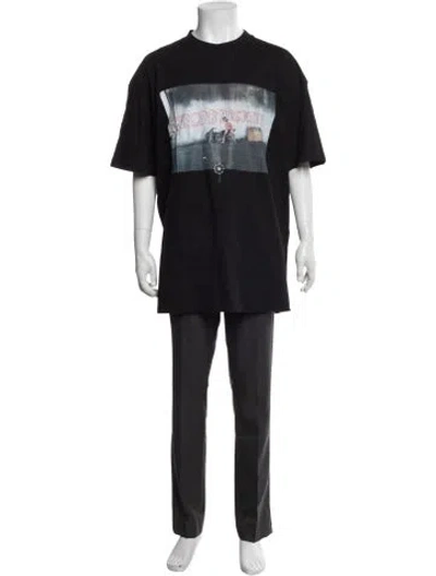 Pre-owned Marcell Von Berlin Graphic Print Crew Neck T-shirt In Black