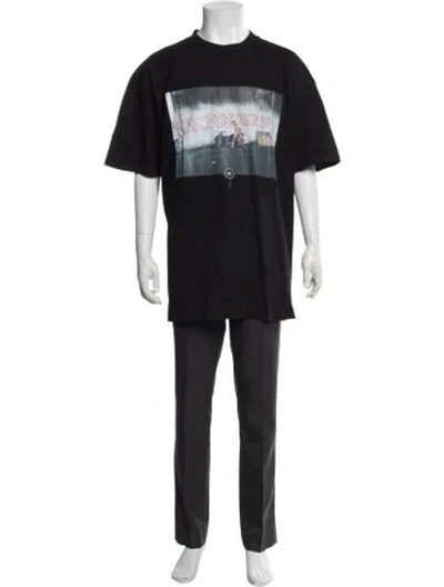 Pre-owned Marcell Von Berlin Graphic Print Crew Neck T-shirt In Black