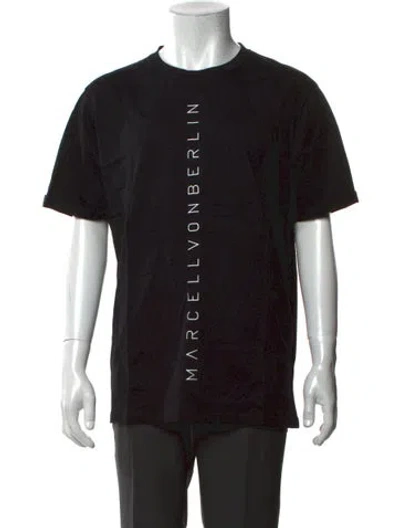Pre-owned Marcell Von Berlin Graphic Print Crew Neck T-shirt In Black