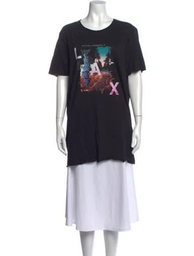 Pre-owned Marcell Von Berlin Graphic Print Crew Neck T-shirt In Black