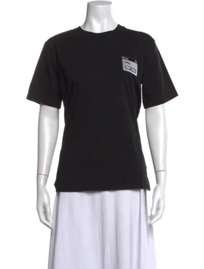 Pre-owned Marcell Von Berlin Graphic Print Crew Neck T-shirt In Black