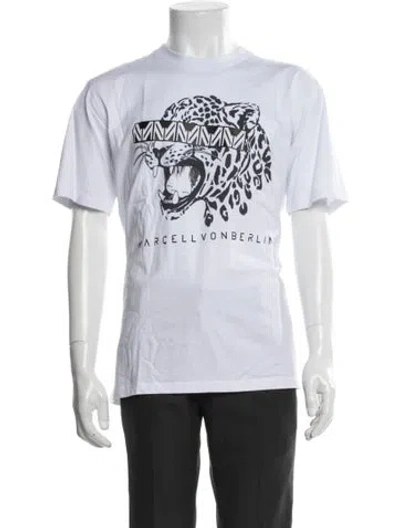Pre-owned Marcell Von Berlin Graphic Print Crew Neck T-shirt In Black/white