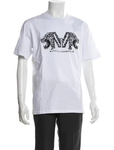 Pre-owned Marcell Von Berlin Graphic Print Crew Neck T-shirt In Black/white