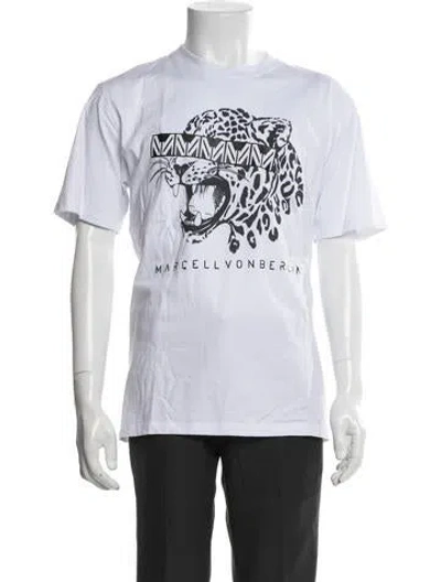 Pre-owned Marcell Von Berlin Graphic Print Crew Neck T-shirt In Black/white