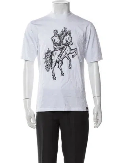 Pre-owned Marcell Von Berlin Graphic Print Crew Neck T-shirt In Black/white