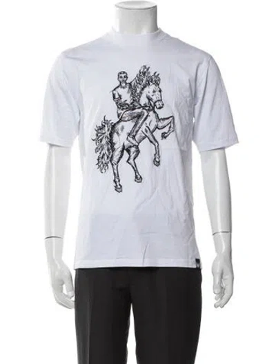 Pre-owned Marcell Von Berlin Graphic Print Crew Neck T-shirt In Black/white