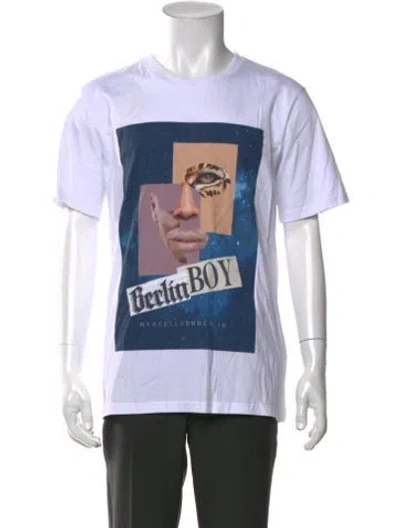 Pre-owned Marcell Von Berlin Graphic Print Crew Neck T-shirt In Blue