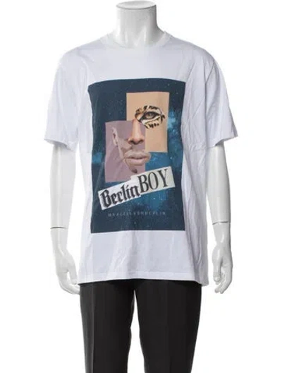 Pre-owned Marcell Von Berlin Graphic Print Crew Neck T-shirt In Blue