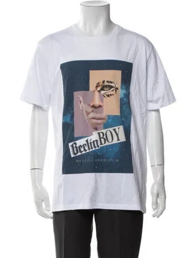 Pre-owned Marcell Von Berlin Graphic Print Crew Neck T-shirt In Blue