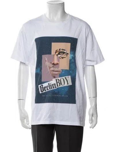 Pre-owned Marcell Von Berlin Graphic Print Crew Neck T-shirt In Blue