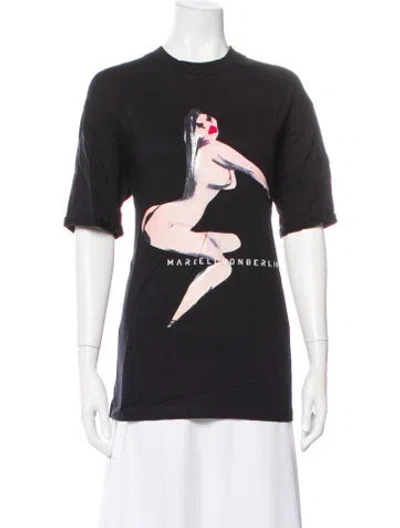 Pre-owned Marcell Von Berlin Graphic Print Crew Neck T-shirt In Gray