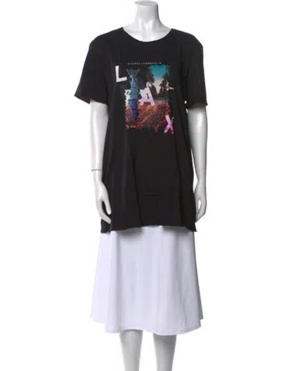 Pre-owned Marcell Von Berlin Graphic Print Crew Neck T-shirt W/ Tags In Black