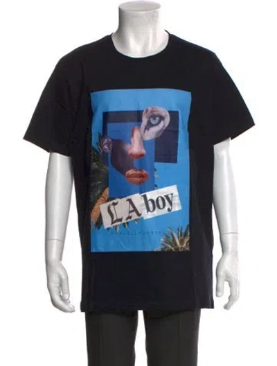 Pre-owned Marcell Von Berlin Graphic Print Crew Neck T-shirt W/ Tags In Black
