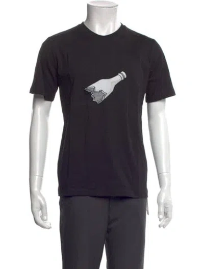 Pre-owned Marcell Von Berlin Graphic Print Crew Neck T-shirt W/ Tags In Black