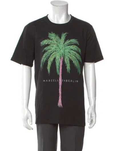 Pre-owned Marcell Von Berlin Graphic Print Crew Neck T-shirt W/ Tags In Black