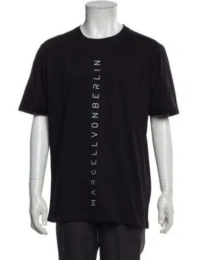 Pre-owned Marcell Von Berlin Graphic Print Crew Neck T-shirt W/ Tags In Black