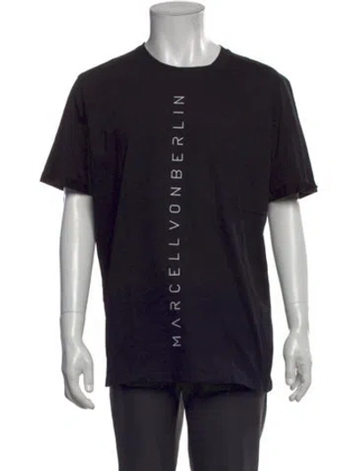 Pre-owned Marcell Von Berlin Graphic Print Crew Neck T-shirt W/ Tags In Black