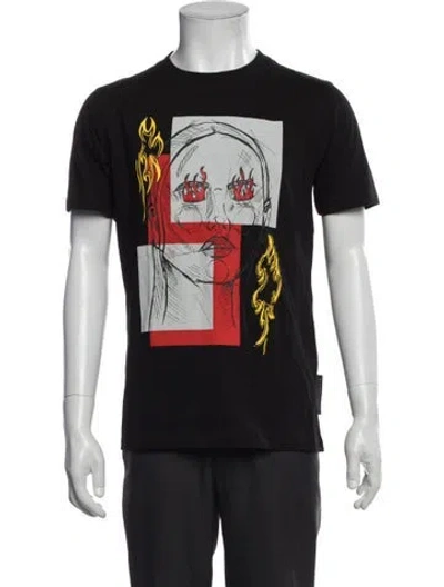 Pre-owned Marcell Von Berlin Graphic Print Crew Neck T-shirt W/ Tags In Black
