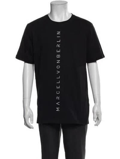 Pre-owned Marcell Von Berlin Graphic Print Crew Neck T-shirt W/ Tags In Black