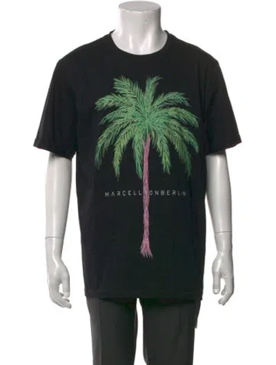 Pre-owned Marcell Von Berlin Graphic Print Crew Neck T-shirt W/ Tags In Black