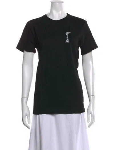 Pre-owned Marcell Von Berlin Graphic Print Crew Neck T-shirt W/ Tags In Black