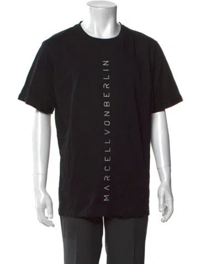 Pre-owned Marcell Von Berlin Graphic Print Crew Neck T-shirt W/ Tags In Black