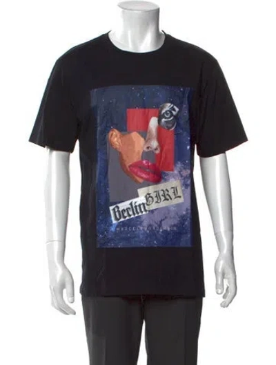 Pre-owned Marcell Von Berlin Graphic Print Crew Neck T-shirt W/ Tags In Black
