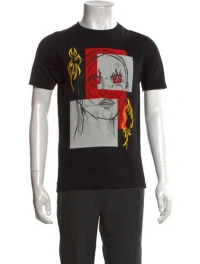 Pre-owned Marcell Von Berlin Graphic Print Crew Neck T-shirt W/ Tags In Black