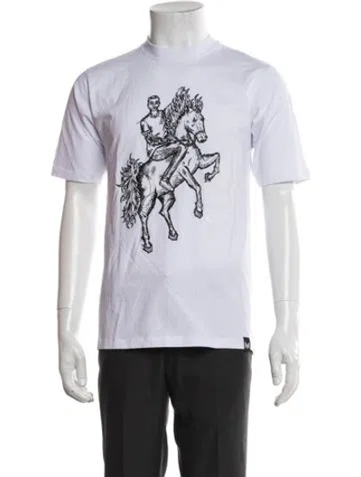 Pre-owned Marcell Von Berlin Graphic Print Crew Neck T-shirt W/ Tags In Black
