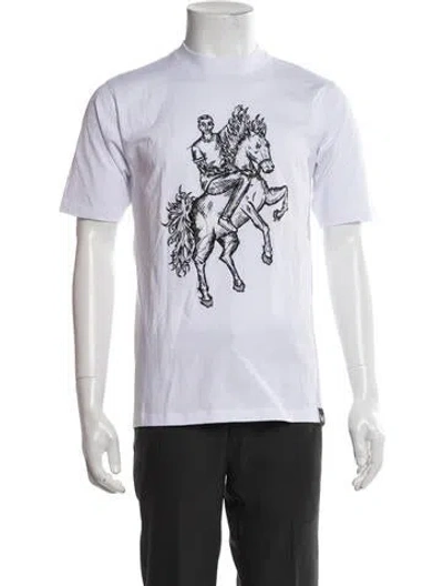 Pre-owned Marcell Von Berlin Graphic Print Crew Neck T-shirt W/ Tags In Black