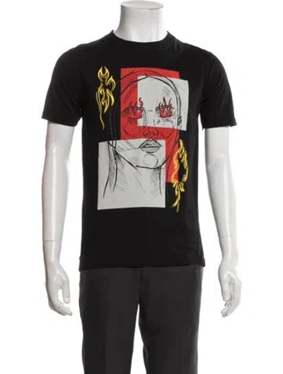 Pre-owned Marcell Von Berlin Graphic Print Crew Neck T-shirt W/ Tags In Black