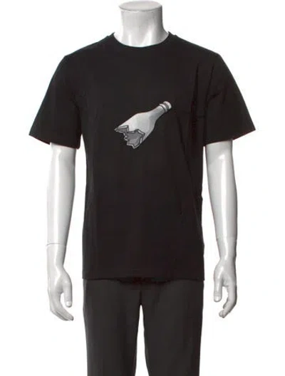 Pre-owned Marcell Von Berlin Graphic Print Crew Neck T-shirt W/ Tags In Black
